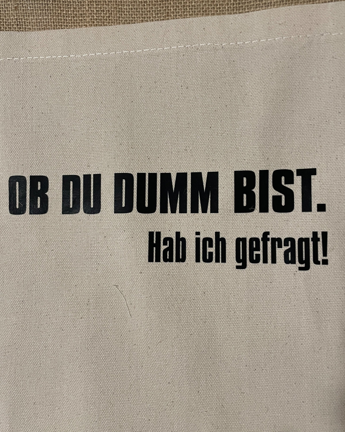 Jute Shopper Spruch